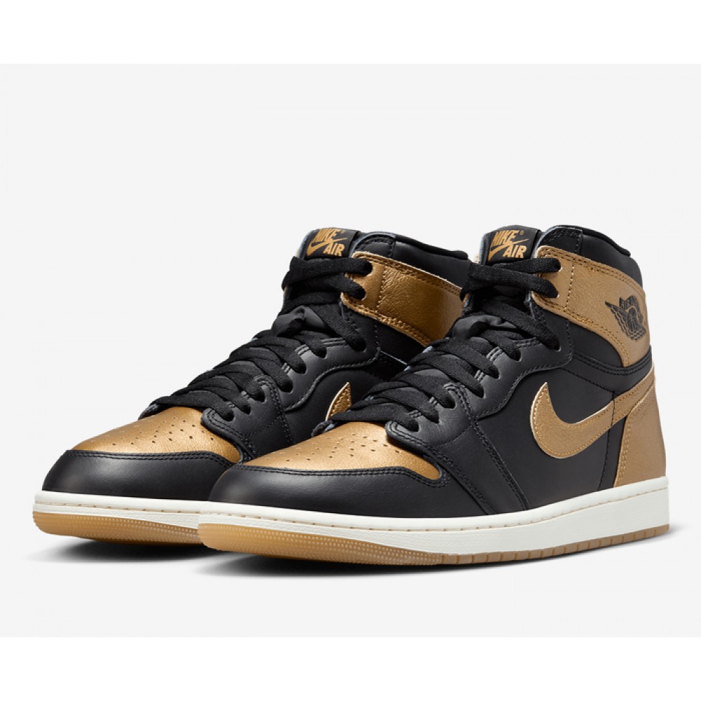  AIR JORDAN 1 HIGH OG BLACK AND GOLD