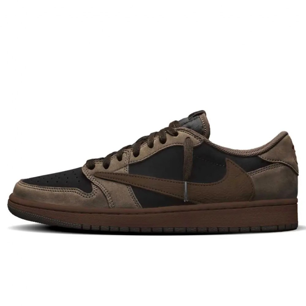 TRAVIS SCOTT X AIR JORDAN 1 LOW OG VELVET BROWN